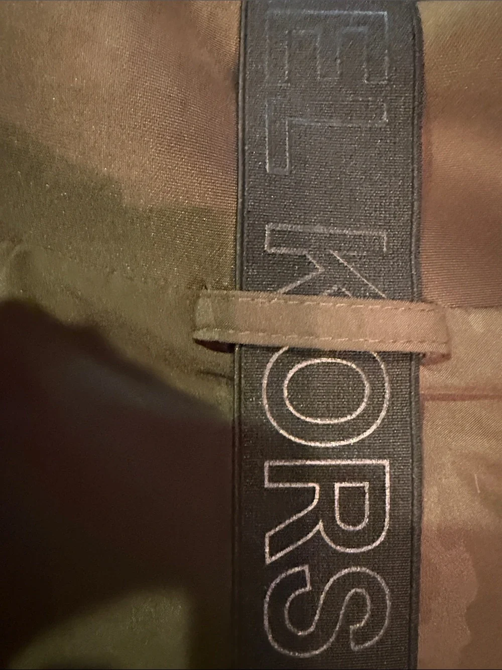 Michael Kors Olive Green Camo Quilted Belted Puffer Coat